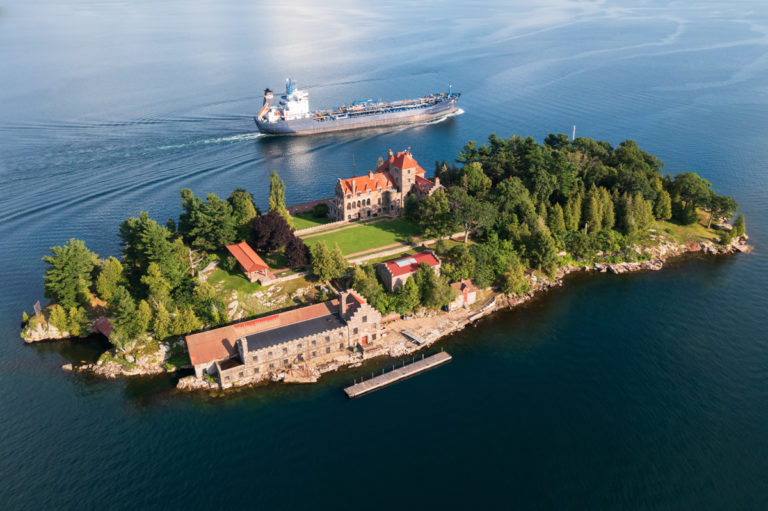 Ship and Island with Castle