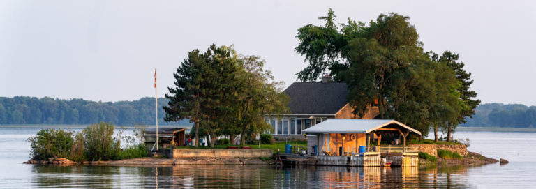 Small Private Island at Dusk