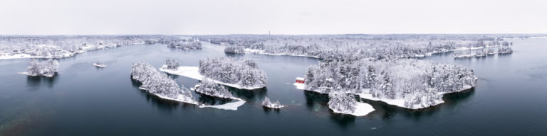 Snow Covered Islands Panorama