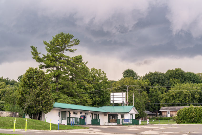 Dramatic Sky and Ticket Office