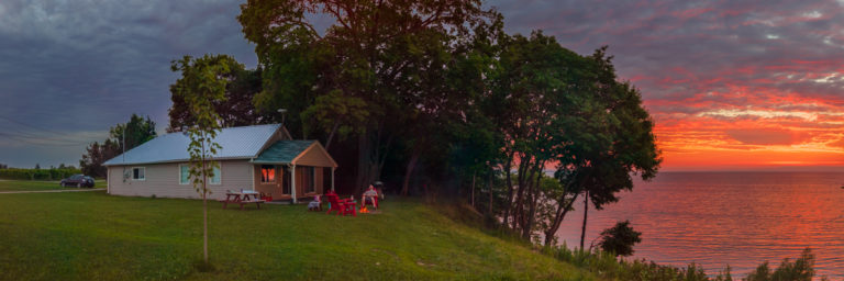 Cottage and Sunset