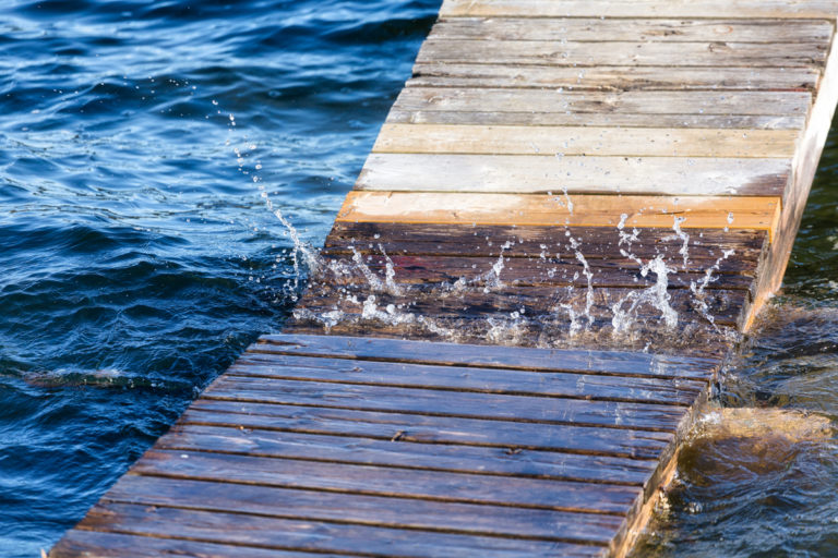 Water Splashing at Dock