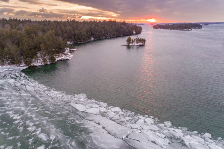 Sunset and Ice