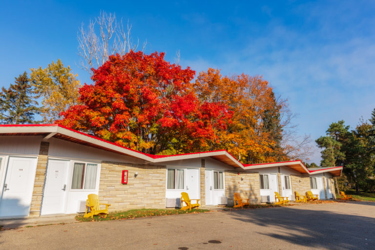 Motel and Fall Foliage