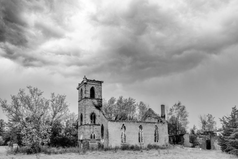 Dramatic Sky and Burnt Church