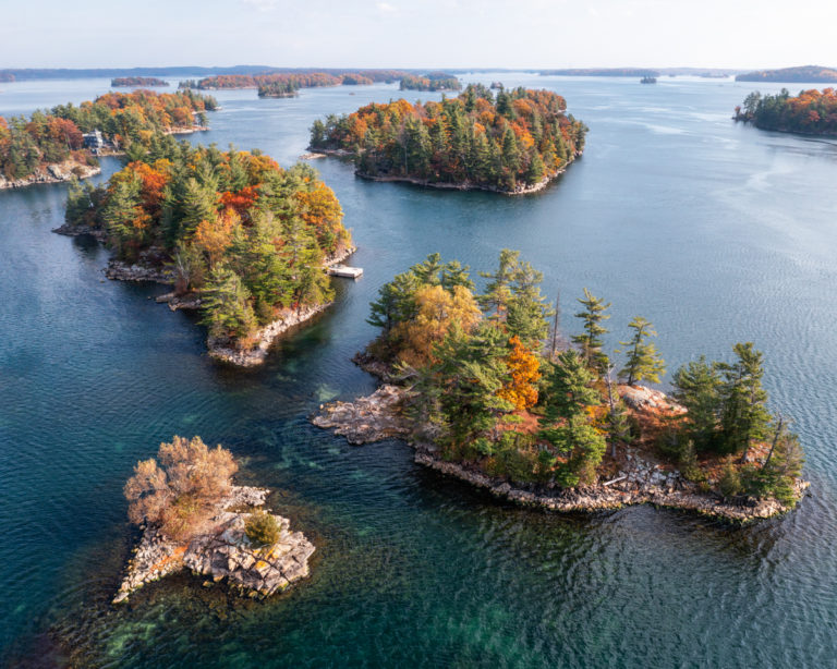 Group of Islands and Fall Color