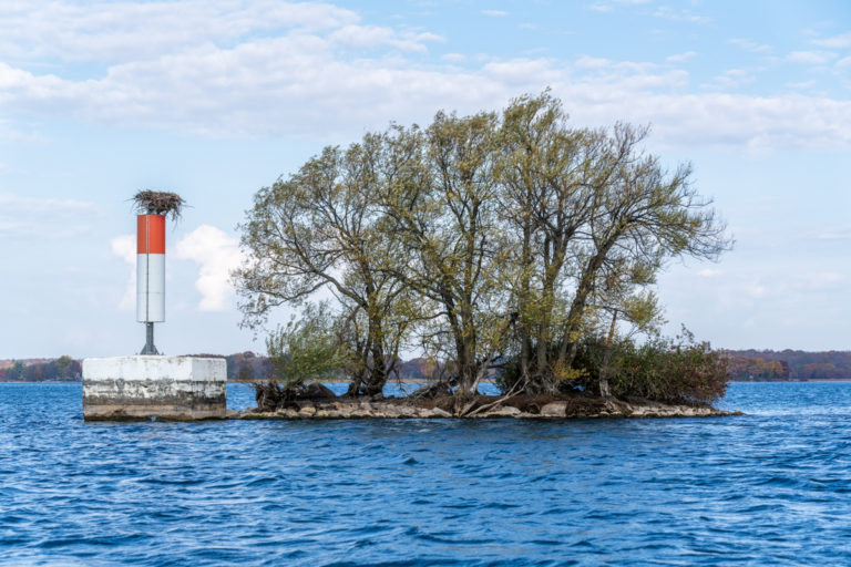 Nest on Navigation Marker and Island