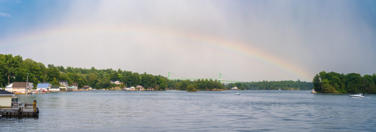 Rainbow and Bridge Panorama￼