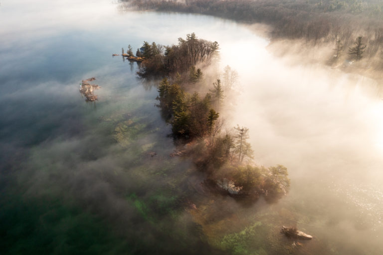 River Fog and Island