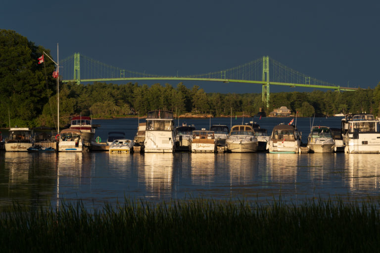 Boats at Marina and Bridge