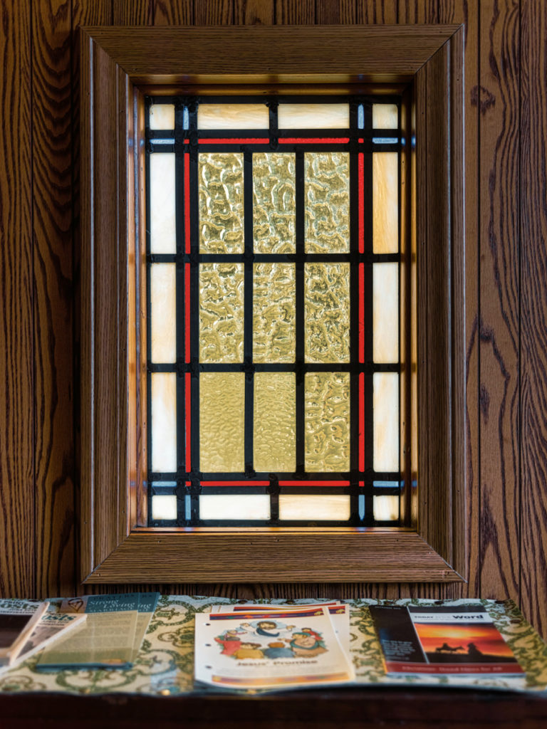 Wooden-Framed Stained Glass