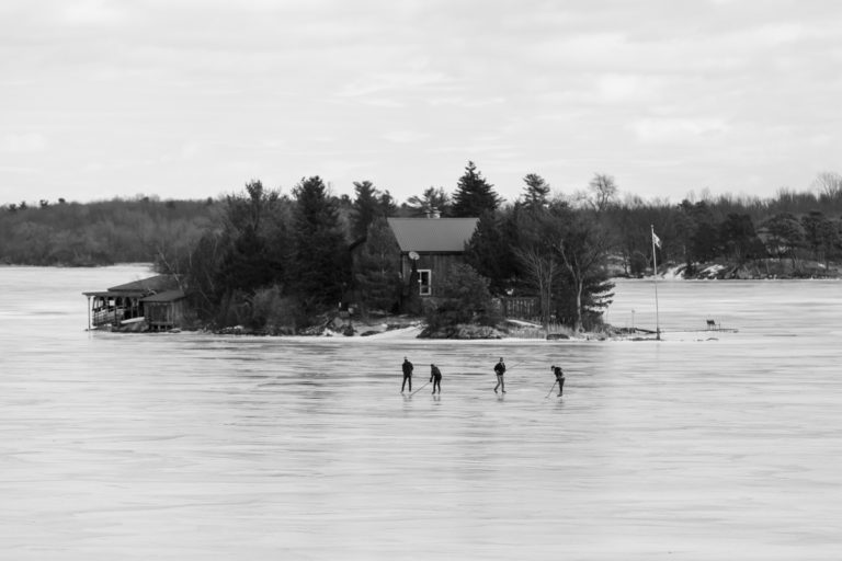 Ice Hockey on the St. Lawrence River