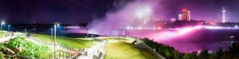 The Magnificent Niagara Falls at Night