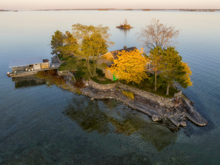 Majestic Yellow Tree and Two Humble Islands