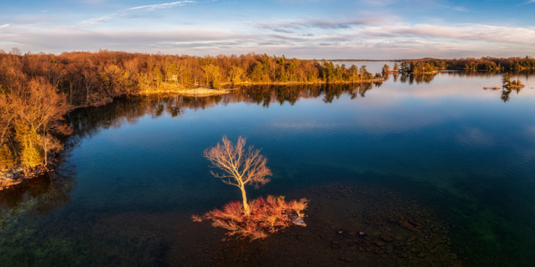 Solitary Island at Sunset