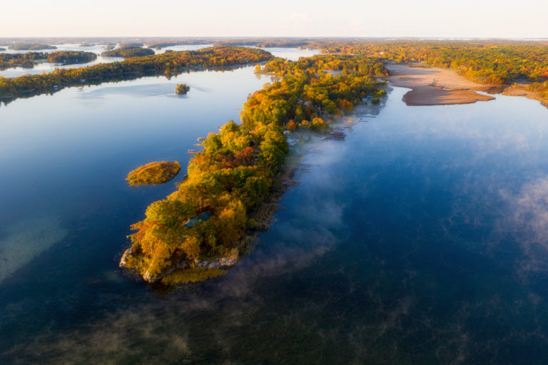 Autumn Archipelago: Thousand Islands Aerial