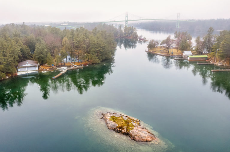 Calm Spring Fog in Thousand Islands