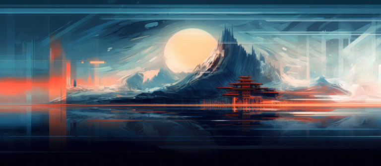 Lunar Ascendance Over Stony Pinnacle