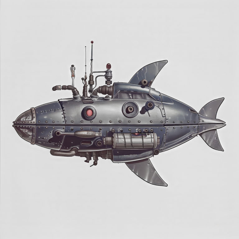 Steampunk Fish Submarine