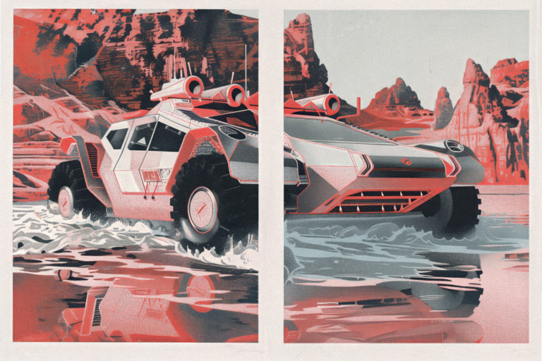 Futuristic Off-Road Diptych