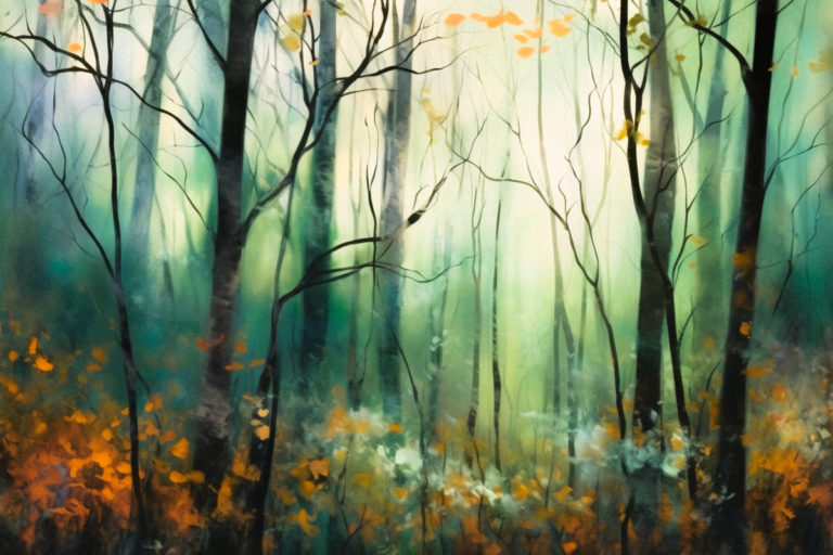 Autumn Colors Illuminate a Peaceful Forest