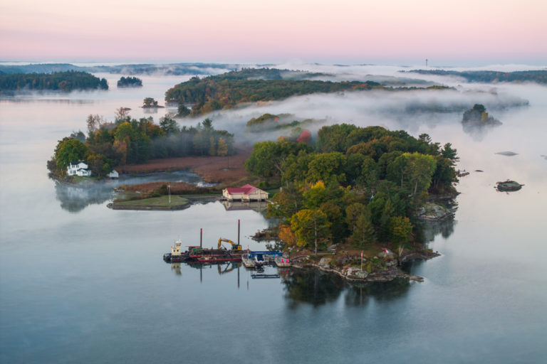 Morning Mist Over the Thousand Islands