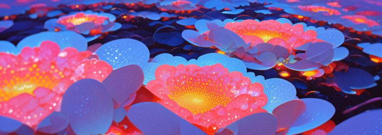 Bold and Playful Abstract Floral Scene