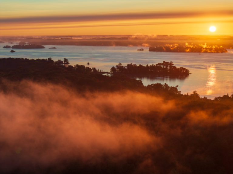 Fiery Dawn Over the Thousand Islands