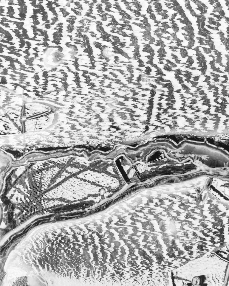 Textured Ice and Snow Patterns from Above