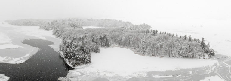Hickey Island and Stave Island in Winter