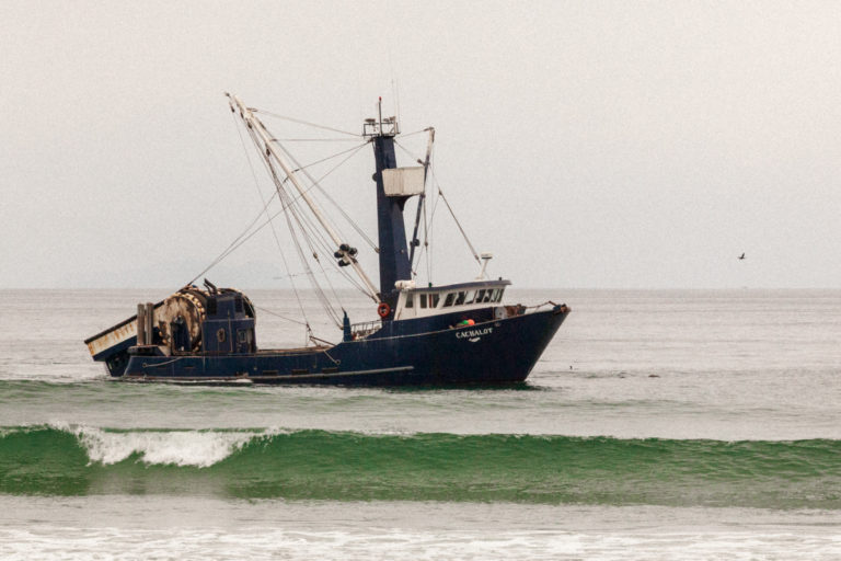 Fishing Trawler Off Pacific Coastline