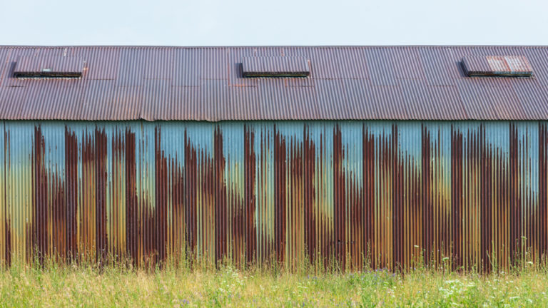 Rusted Corrugated Metal Barn Detail