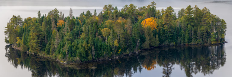 Island in Whitefish Lake