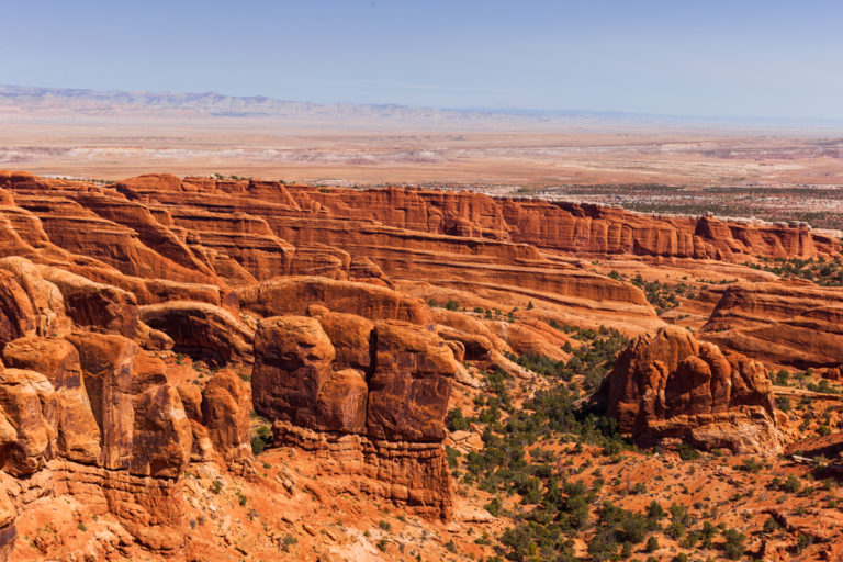 Fiery Sandstone Ridges in Arches National Park