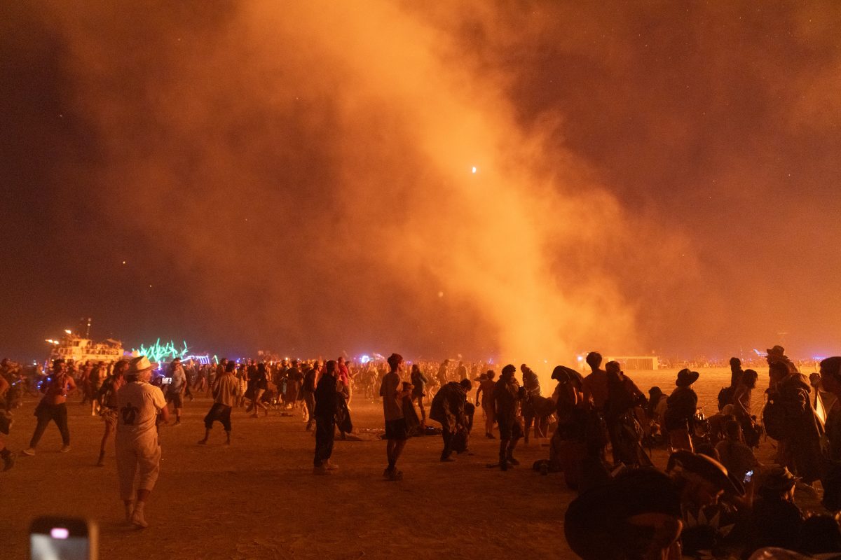 Hot Dust Devil Rips Through Crowd