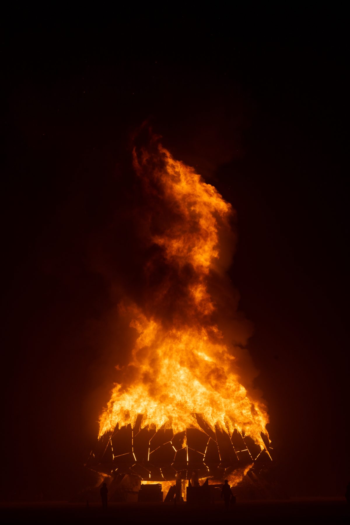 Burning Man 2025 Temple Burn – Temple of the Deep by Miguel Arra