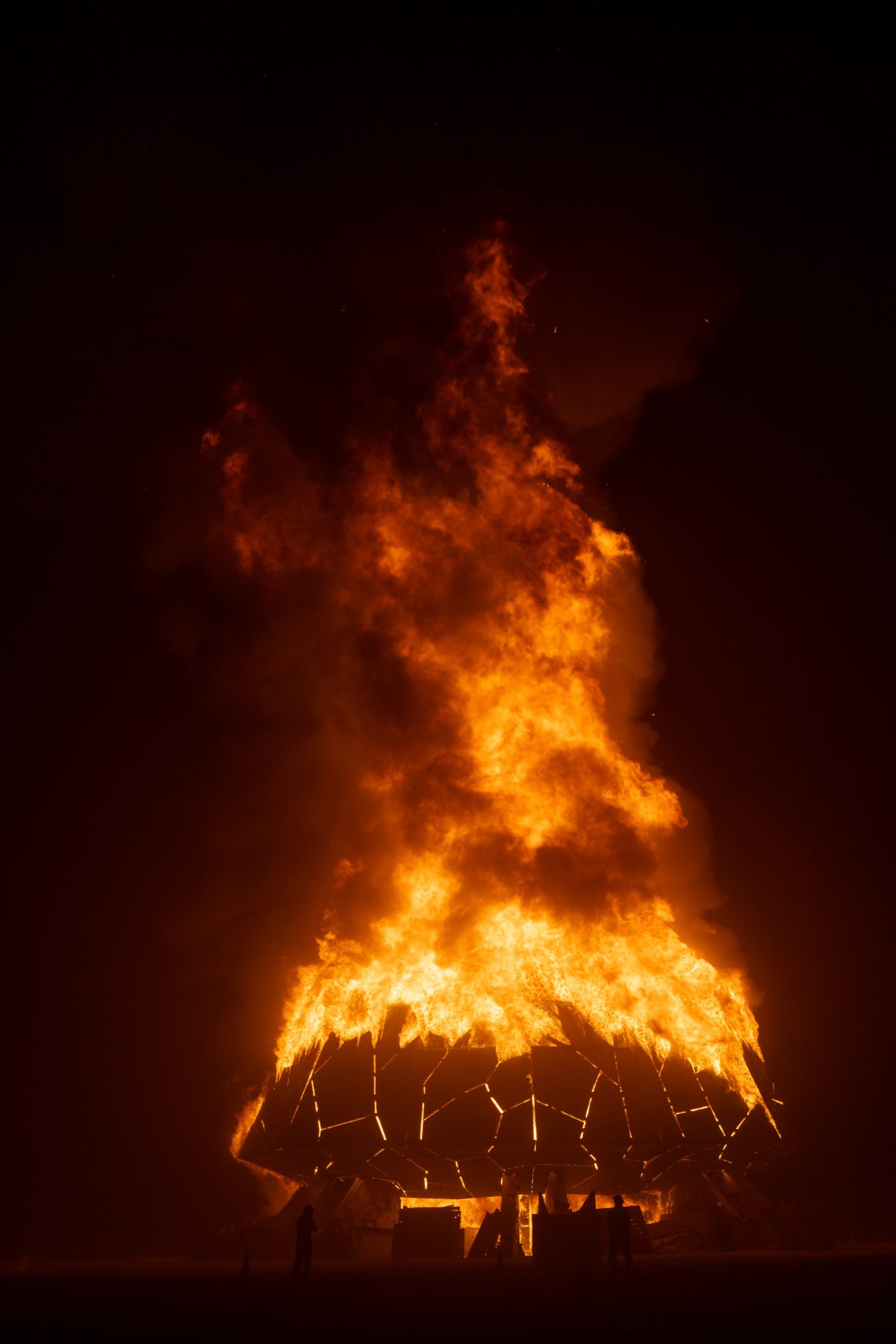Burning Man 2025 Temple Burn – Temple of the Deep by Miguel Arra