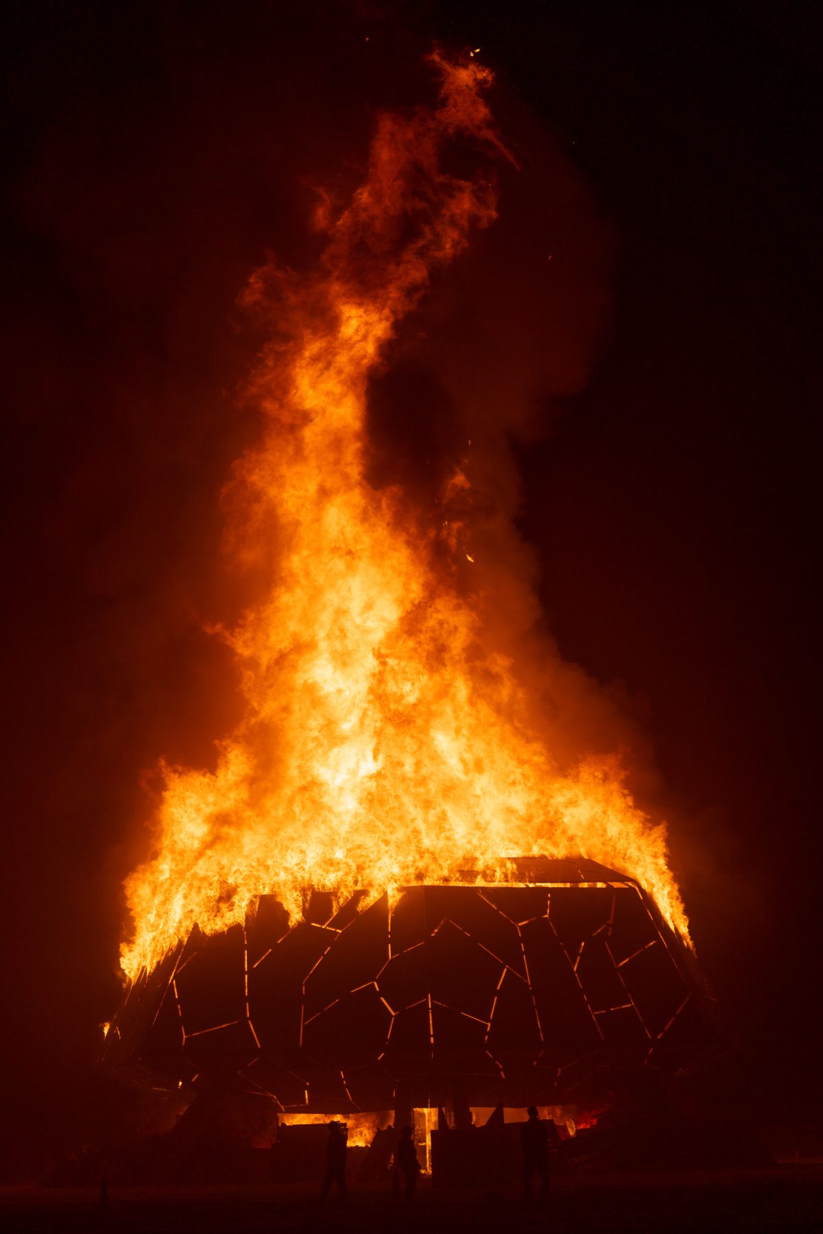 Burning Man 2025 Temple Burn – Temple of the Deep by Miguel Arra