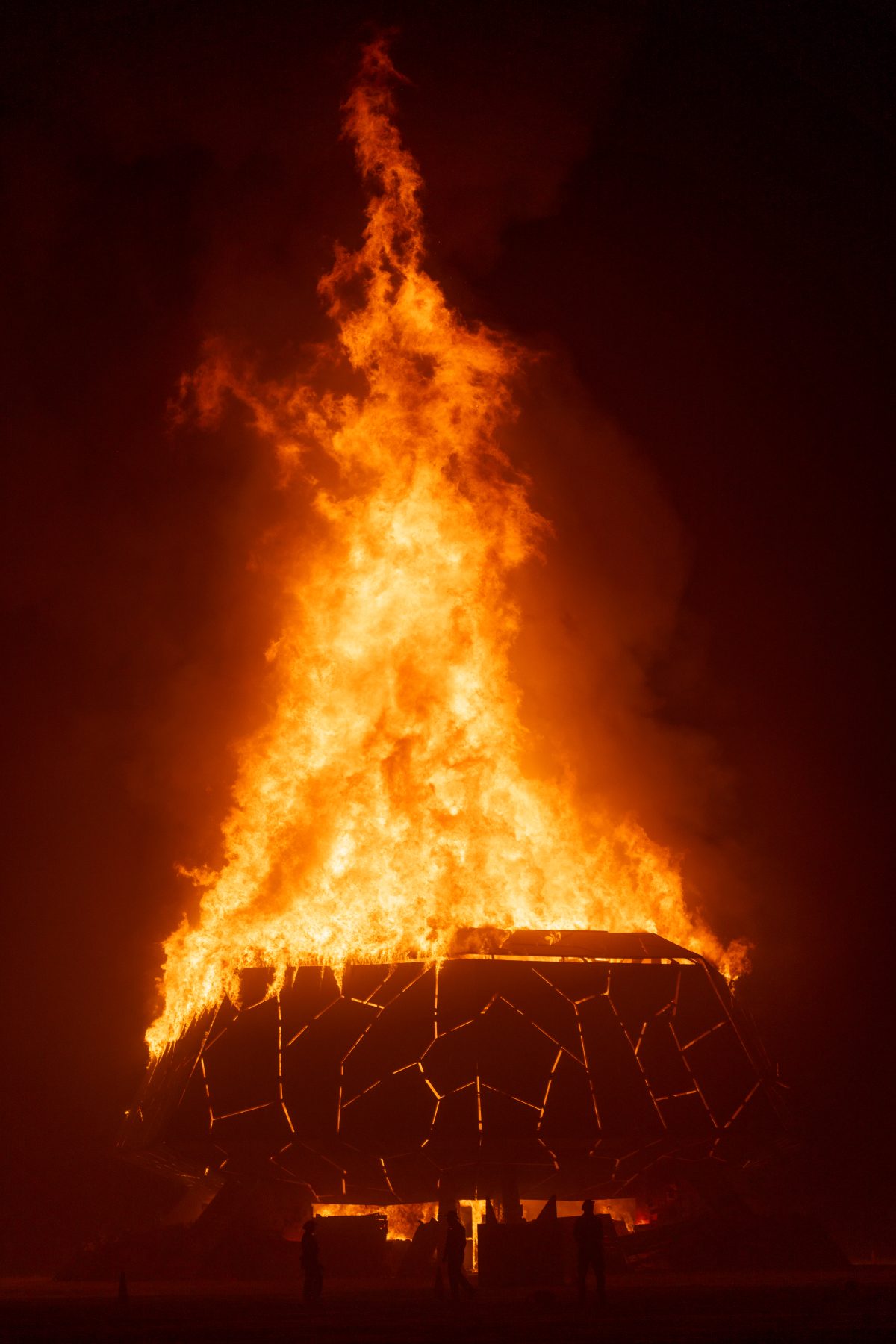Burning Man 2025 Temple Burn – Temple of the Deep by Miguel Arra