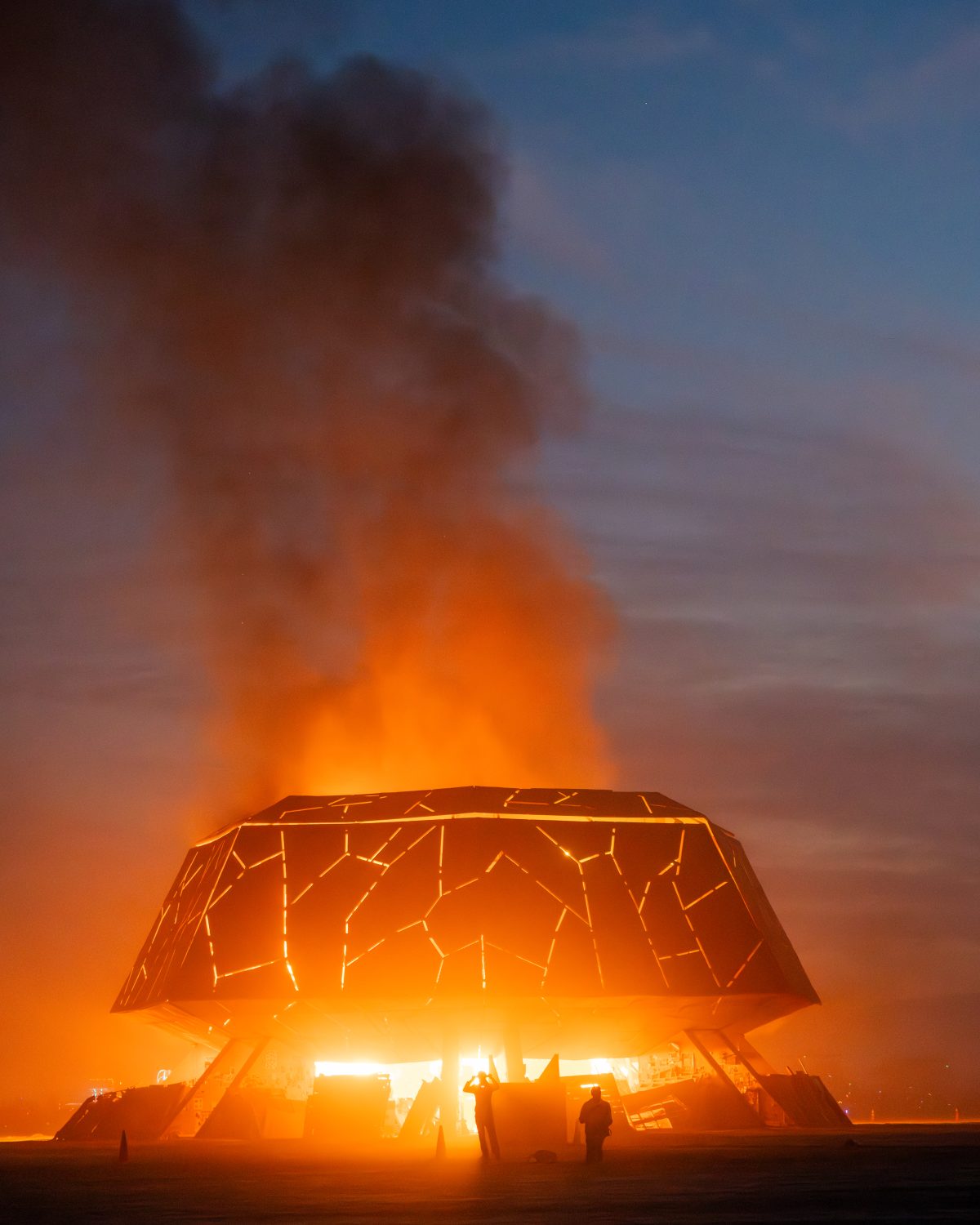 Burning Man 2025 Temple Burn – Temple of the Deep by Miguel Arra