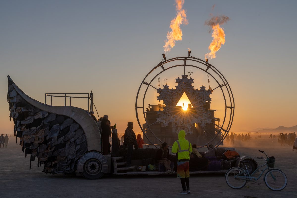 Mutant Vehicle Flames at Sunrise