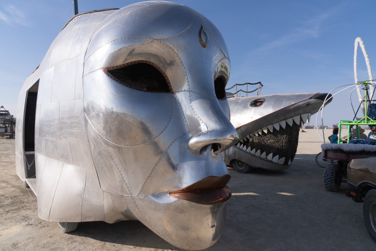 Mutant Vehicles Await The Man Burn