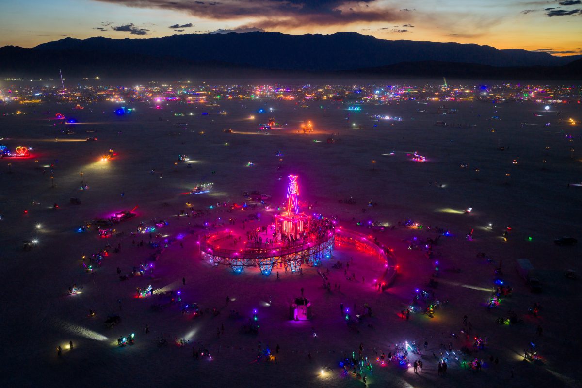Burning Man 2025 Man Base by Mark Rivera and the Man Base Crew