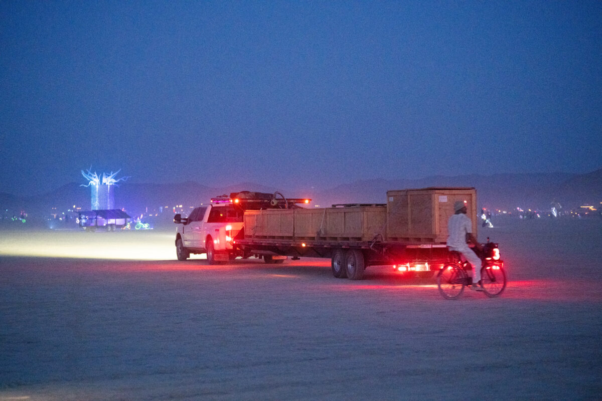 Pyrotechnics Transported to the Man Base