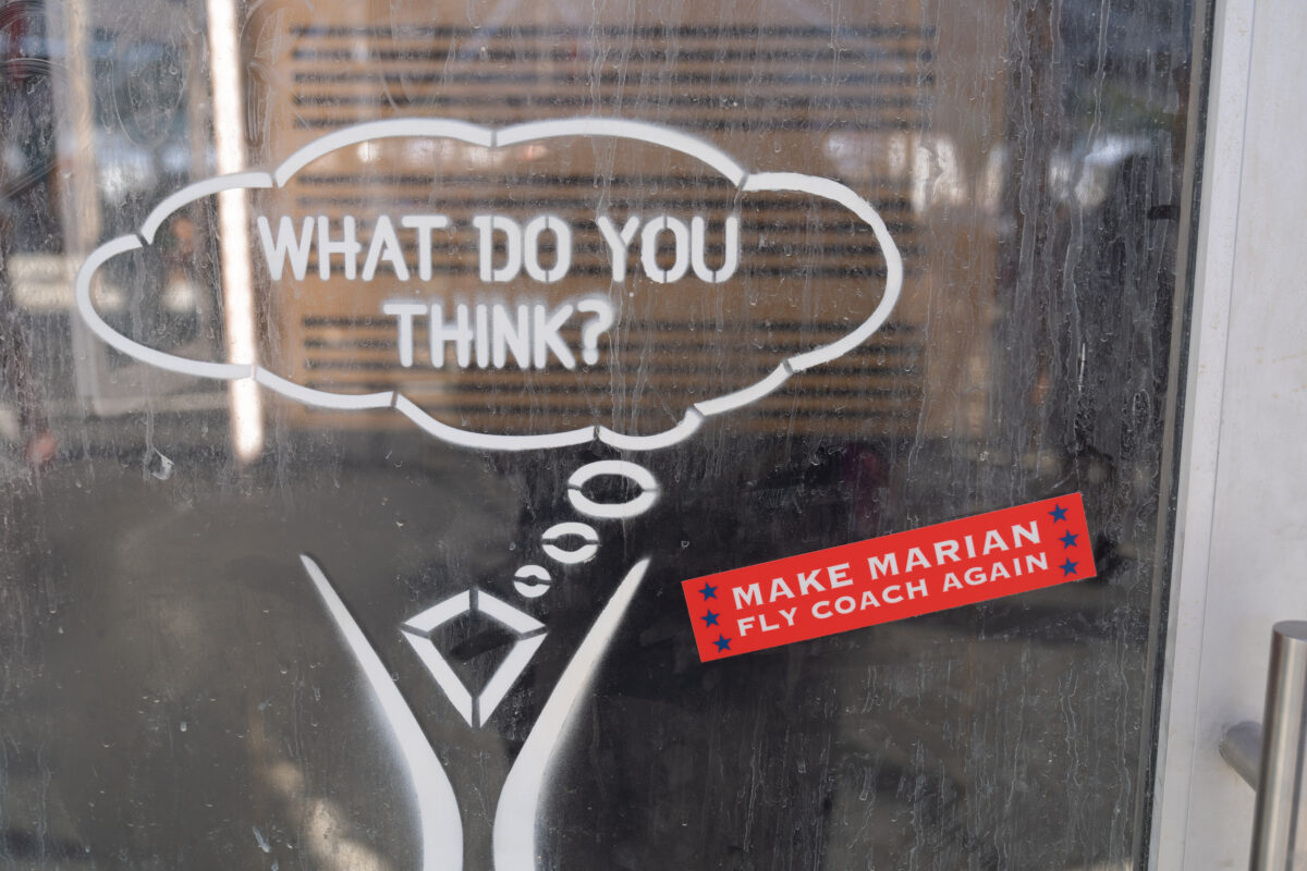 Make Marian Fly Coach Again Sticker