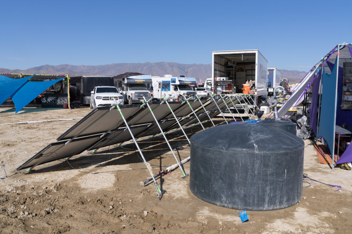 Shade Structure Pols as Solar Mount