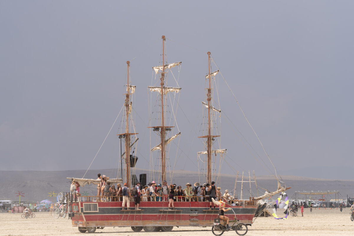 The Monaco Land Frigate of Burning Man Sailing The High Seas