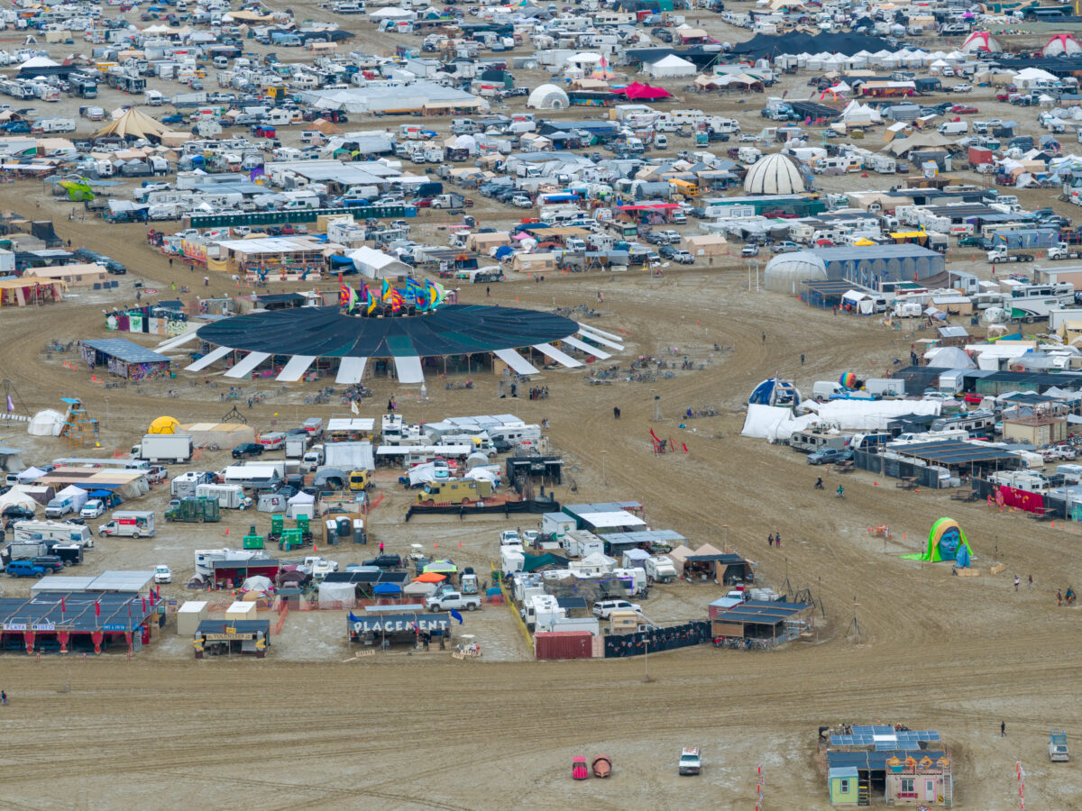 Aerial Views of Black Rock City After Rain