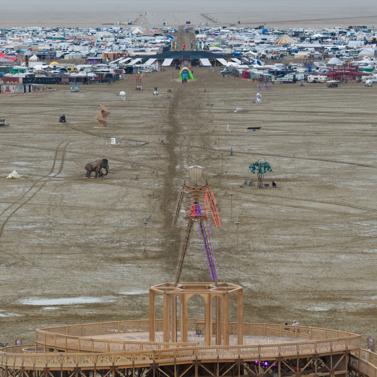 Aerial Views of Black Rock City After Rain