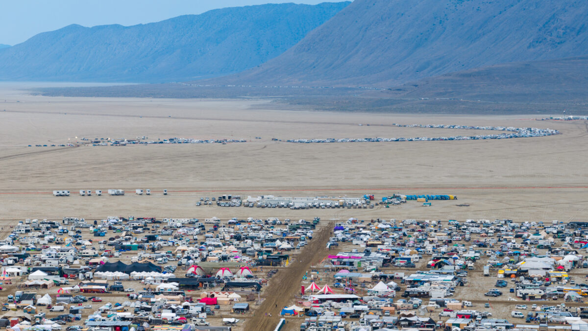 Aerial Views of Black Rock City After Rain